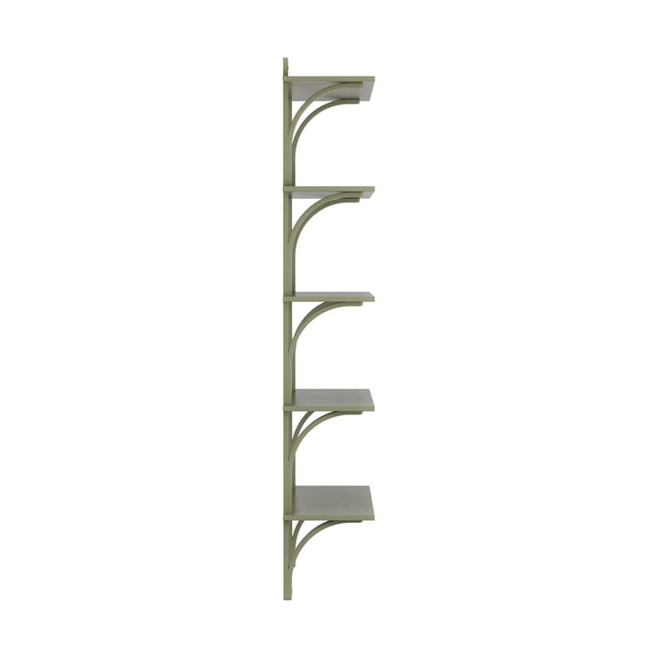 Levi hylla 5 hyllplan, Moss green-aluminium, 90 cm Swedese