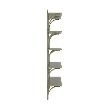 Levi hylla 5 hyllplan - Moss green-mässing, 180 cm - Swedese
