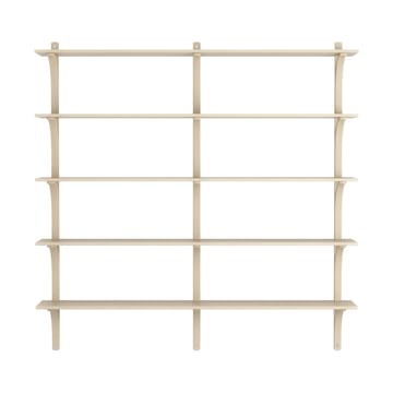 Levi hylla 5 hyllplan - Naturlackerad ask-aluminium, 180 cm - Swedese