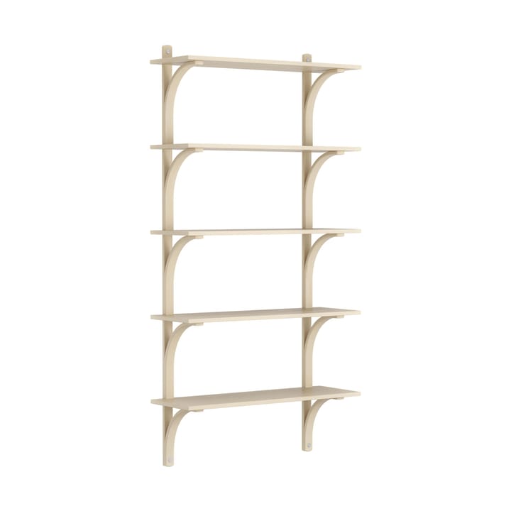 Levi hylla 5 hyllplan - Naturlackerad ask-aluminium, 90 cm - Swedese
