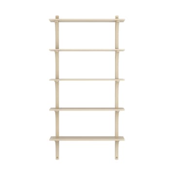 Levi hylla 5 hyllplan - Naturlackerad ask-mässing, 90 cm - Swedese