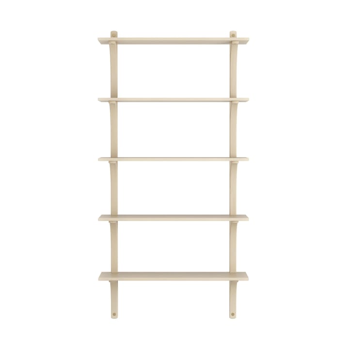 Levi hylla 5 hyllplan, Naturlackerad ask-mässing, 90 cm Swedese