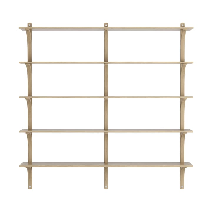 Levi hylla 5 hyllplan, Naturlackerad ek-aluminium, 180 cm Swedese