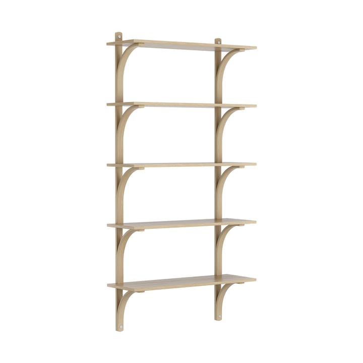 Levi hylla 5 hyllplan - Naturlackerad ek-aluminium, 90 cm - Swedese