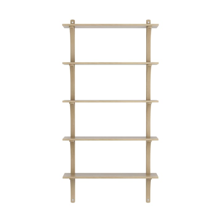Levi hylla 5 hyllplan, Naturlackerad ek-aluminium, 90 cm Swedese
