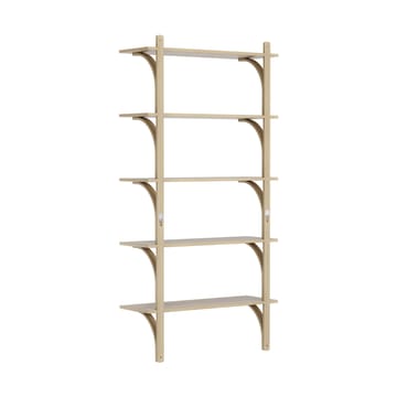 Levi hylla 5 hyllplan - Naturlackerad ek-aluminium, 90 cm - Swedese