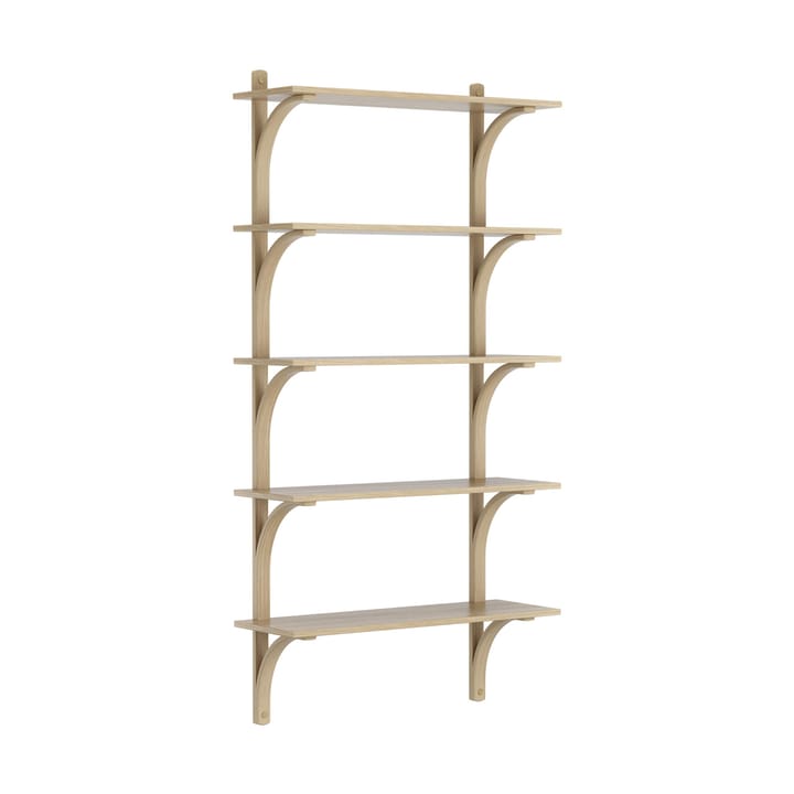 Levi hylla 5 hyllplan - Naturlackerad ek-mässing, 90 cm - Swedese