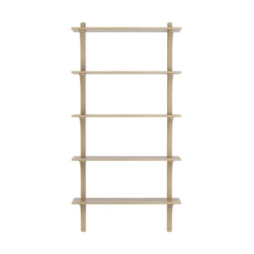 Levi hylla 5 hyllplan - Naturlackerad ek-mässing, 90 cm - Swedese