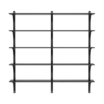 Levi hylla 5 hyllplan - Svartlaserad ask-aluminium, 180 cm - Swedese