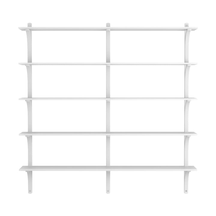 Levi hylla 5 hyllplan, Vitlaserad ask-aluminium, 180 cm Swedese