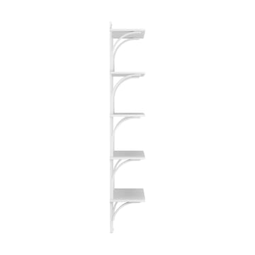 Levi hylla 5 hyllplan - Vitlaserad ask-mässing, 90 cm - Swedese
