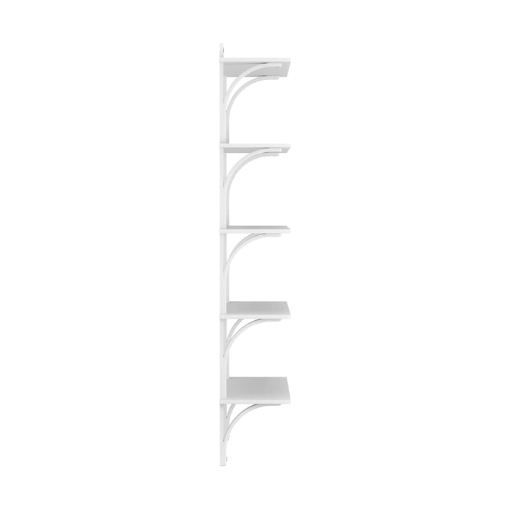 Levi hylla 5 hyllplan, Vitlaserad ask-mässing, 90 cm Swedese