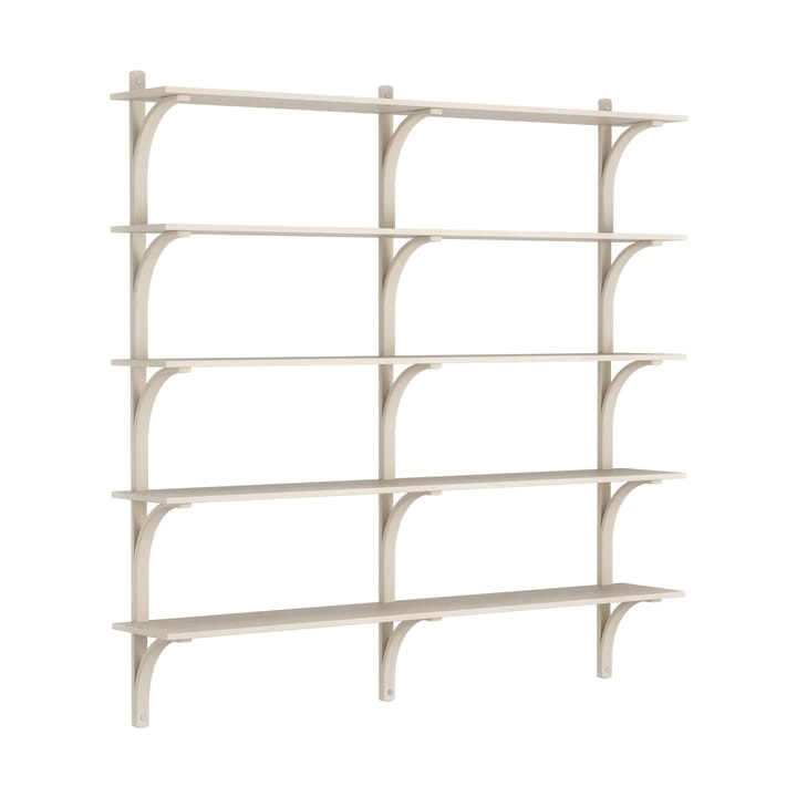 Levi hylla 5 hyllplan - Vitpigmenterad ask-aluminium, 180 cm - Swedese