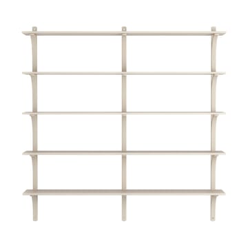 Levi hylla 5 hyllplan - Vitpigmenterad ask-aluminium, 180 cm - Swedese