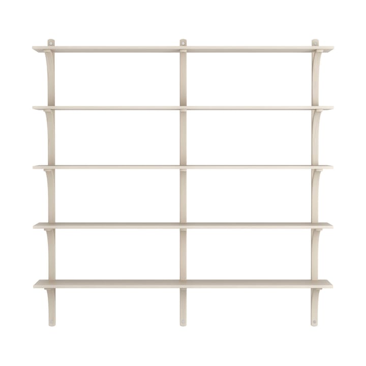 Levi hylla 5 hyllplan, Vitpigmenterad ask-aluminium, 180 cm Swedese