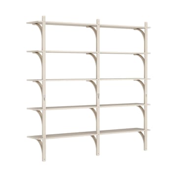 Levi hylla 5 hyllplan - Vitpigmenterad ask-aluminium, 180 cm - Swedese