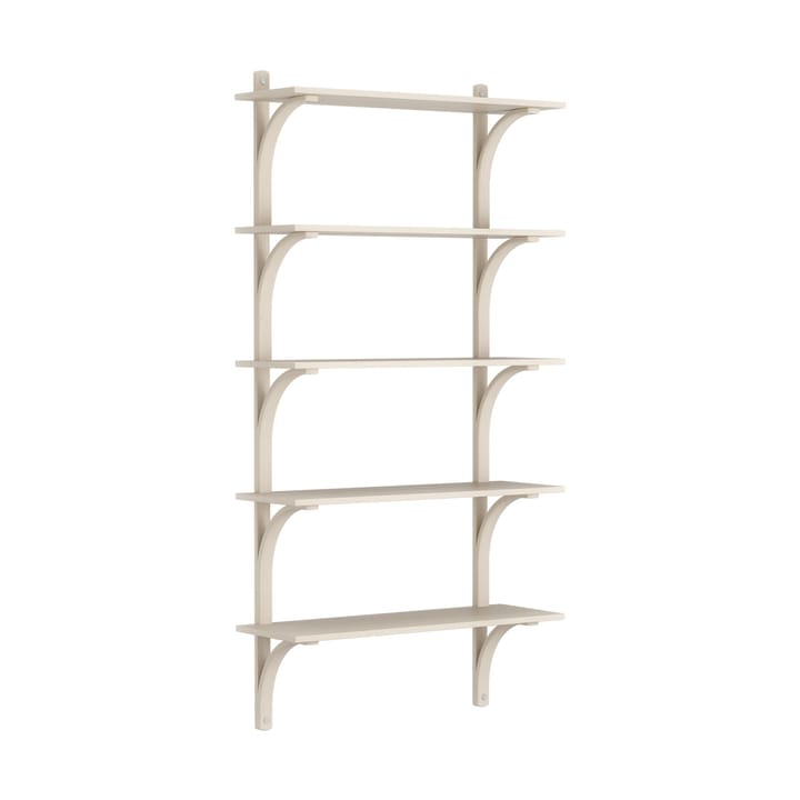 Levi hylla 5 hyllplan - Vitpigmenterad ask-aluminium, 90 cm - Swedese