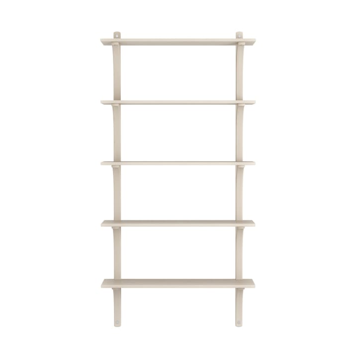 Levi hylla 5 hyllplan, Vitpigmenterad ask-aluminium, 90 cm Swedese
