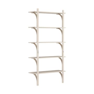 Levi hylla 5 hyllplan - Vitpigmenterad ask-aluminium, 90 cm - Swedese