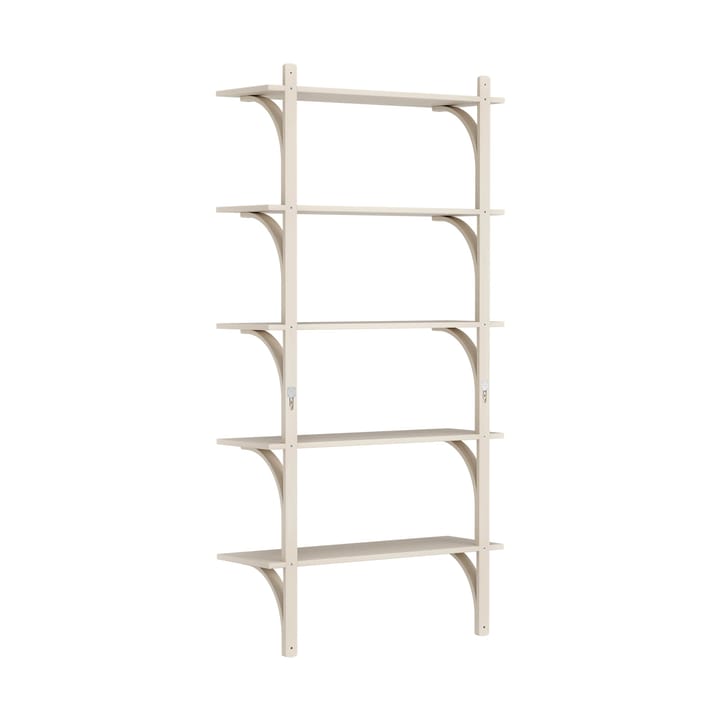 Levi hylla 5 hyllplan, Vitpigmenterad ask-aluminium, 90 cm Swedese
