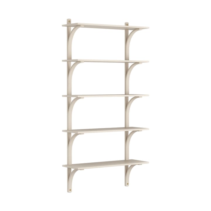 Levi hylla 5 hyllplan - Vitpigmenterad ask-mässing, 90 cm - Swedese