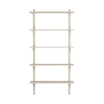 Levi hylla 5 hyllplan - Vitpigmenterad ask-mässing, 90 cm - Swedese