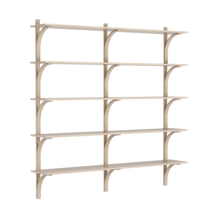 Levi hylla 5 hyllplan - Vitpigmenterad ek-aluminium, 180 cm - Swedese