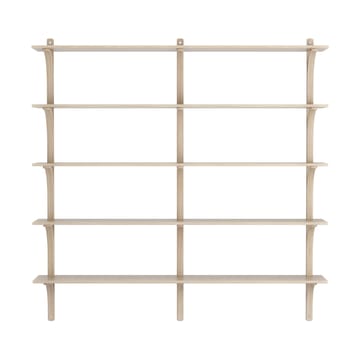 Levi hylla 5 hyllplan - Vitpigmenterad ek-aluminium, 180 cm - Swedese