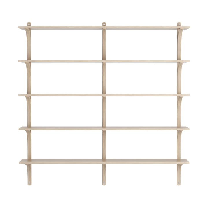 Levi hylla 5 hyllplan, Vitpigmenterad ek-aluminium, 180 cm Swedese