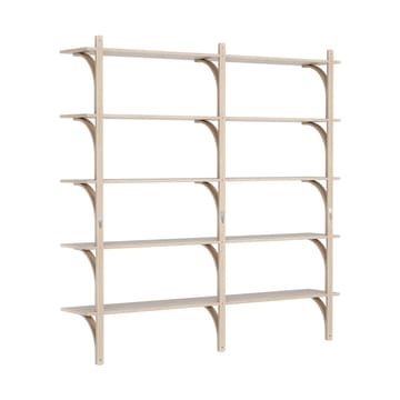 Levi hylla 5 hyllplan - Vitpigmenterad ek-aluminium, 180 cm - Swedese