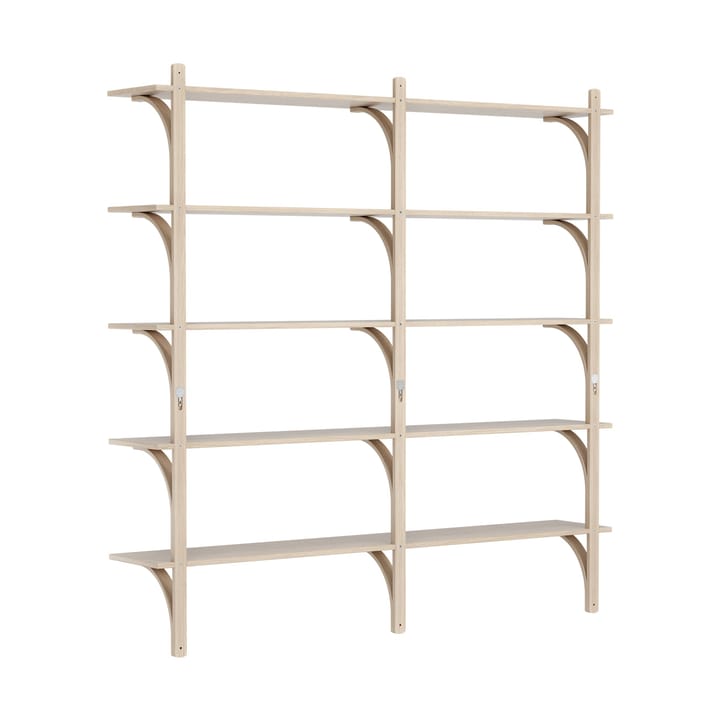 Levi hylla 5 hyllplan, Vitpigmenterad ek-aluminium, 180 cm Swedese
