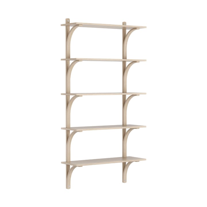 Levi hylla 5 hyllplan - Vitpigmenterad ek-aluminium, 90 cm - Swedese