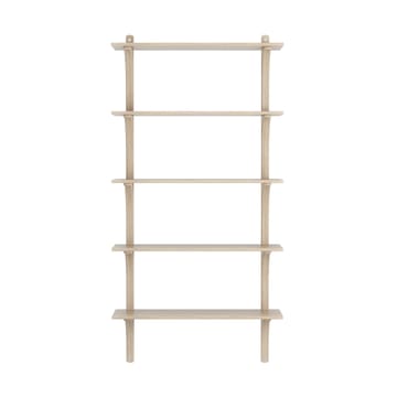 Levi hylla 5 hyllplan - Vitpigmenterad ek-aluminium, 90 cm - Swedese