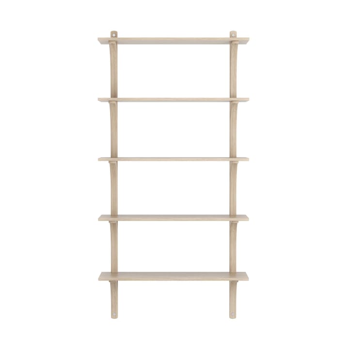 Levi hylla 5 hyllplan, Vitpigmenterad ek-aluminium, 90 cm Swedese