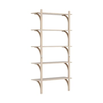 Levi hylla 5 hyllplan - Vitpigmenterad ek-aluminium, 90 cm - Swedese