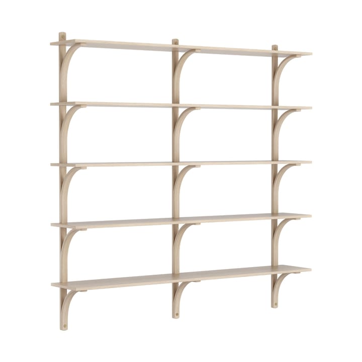 Levi hylla 5 hyllplan - Vitpigmenterad ek-mässing, 180 cm - Swedese