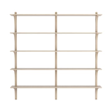 Levi hylla 5 hyllplan - Vitpigmenterad ek-mässing, 180 cm - Swedese