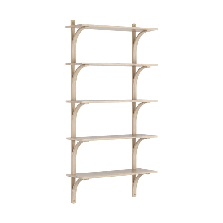 Levi hylla 5 hyllplan - Vitpigmenterad ek-mässing, 90 cm - Swedese