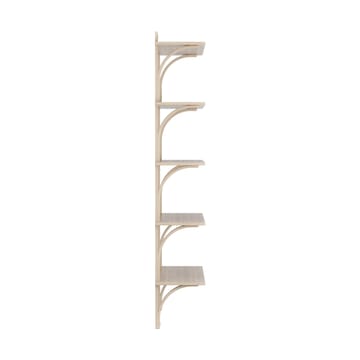 Levi hylla 5 hyllplan - Vitpigmenterad ek-mässing, 90 cm - Swedese