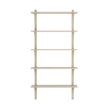 Levi hylla 5 hyllplan - Vitpigmenterad ek-mässing, 90 cm - Swedese