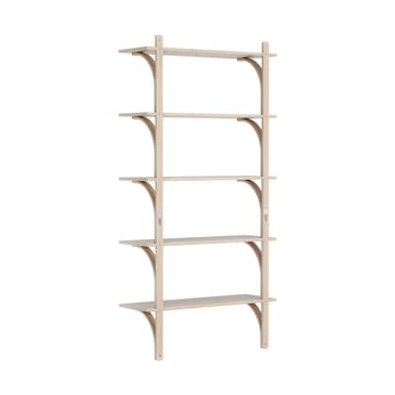 Levi hylla 5 hyllplan - Vitpigmenterad ek-mässing, 90 cm - Swedese
