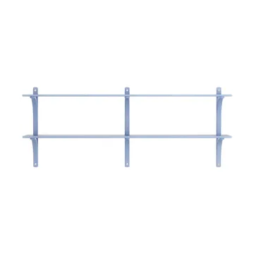 Levi hylla - Ilke blå-rostfritt stål, 2 hyllplan, 180 cm - Swedese