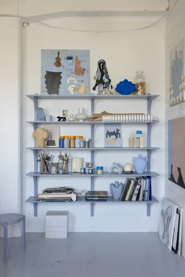 Levi hylla - Lackad ek-rostfritt stål, 2 hyllplan, 180 cm - Swedese