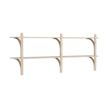 Levi hylla - Vitpig. ek-mässing, 2 hyllplan, 180 cm - Swedese