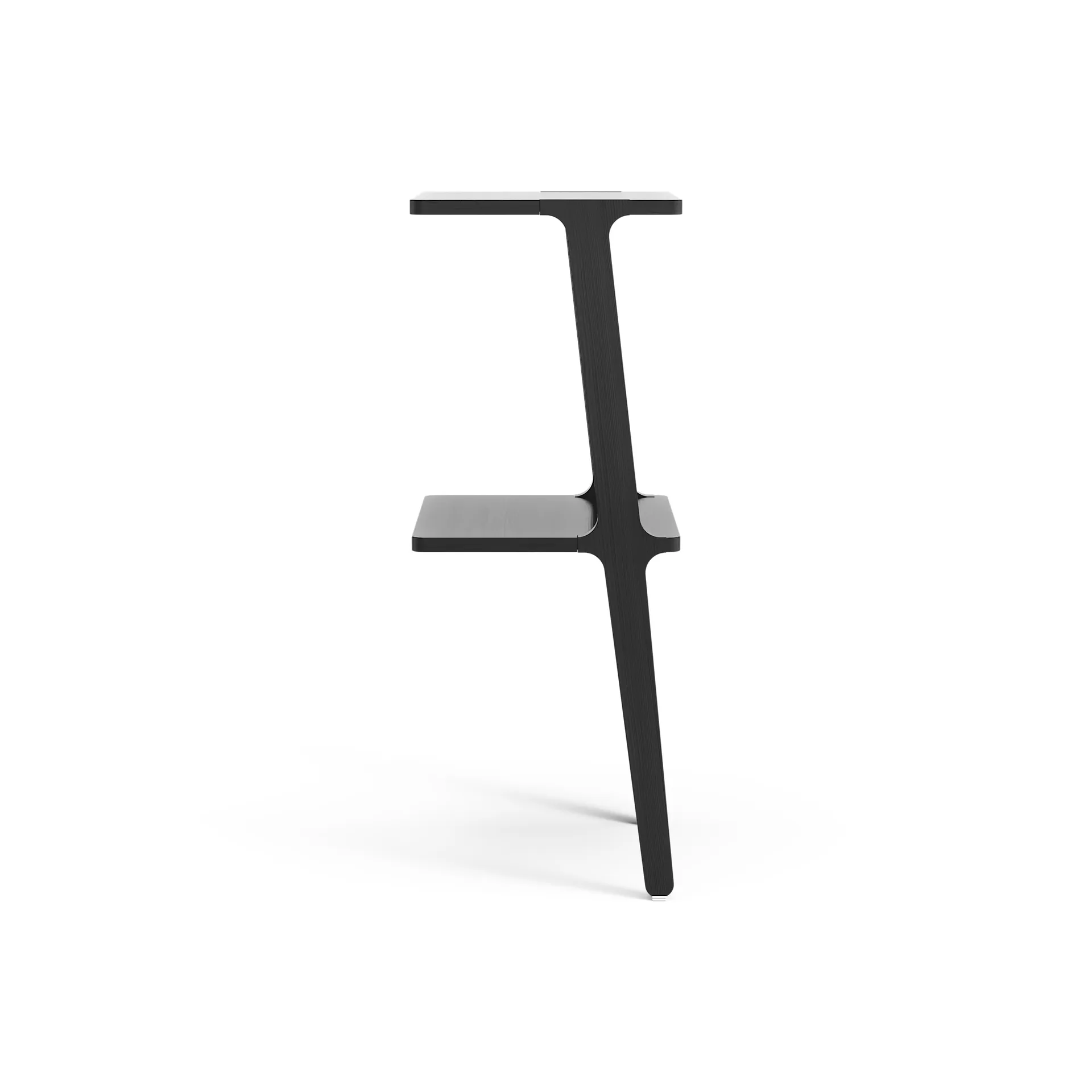 Libri hylla 2 hyllplan, Ask svartlaserad Swedese