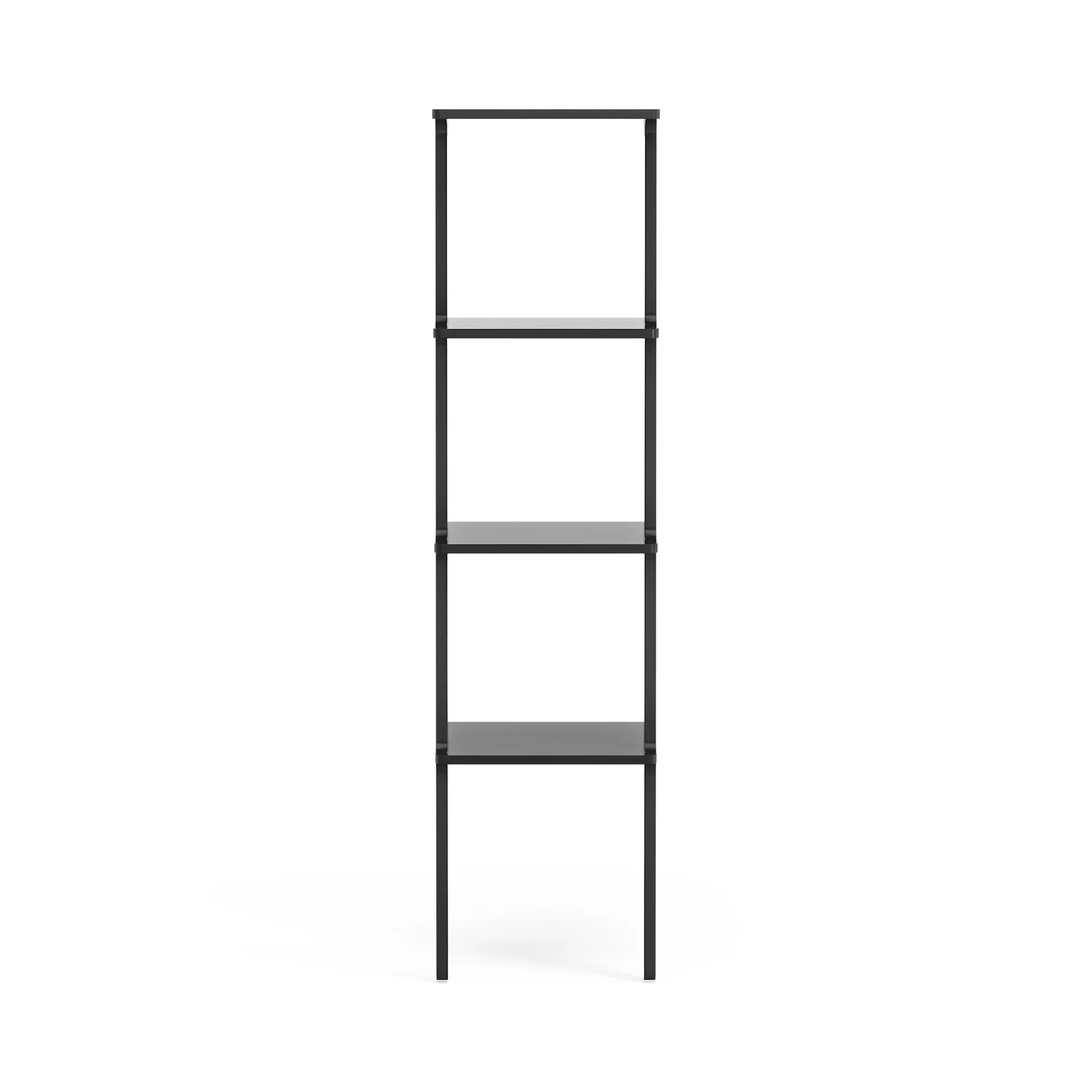 Libri hylla 4 hyllplan, Ask svartlaserad Swedese