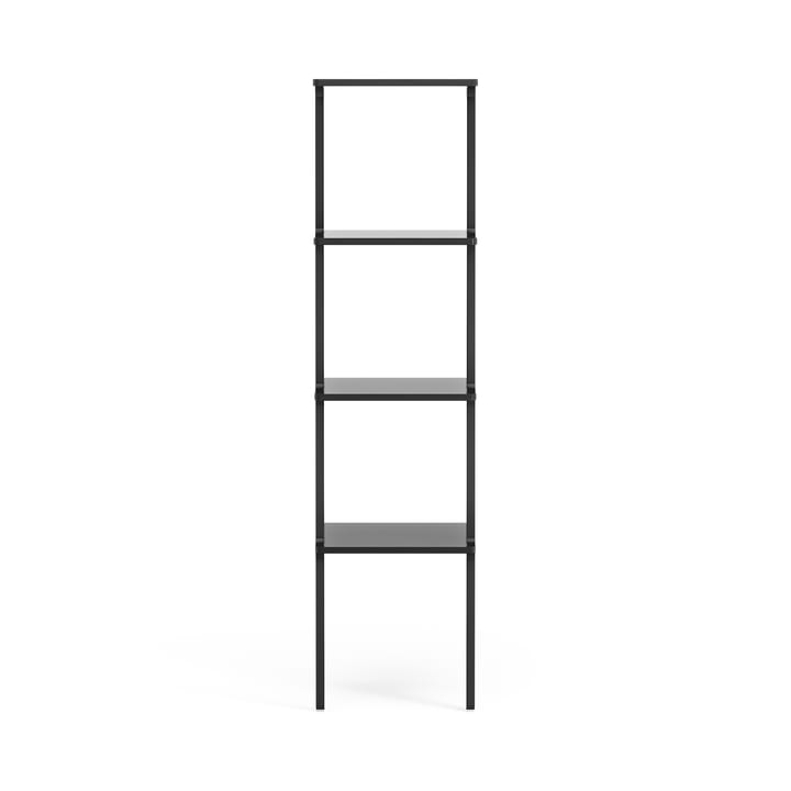 Libri hylla 4 hyllplan, Ask svartlaserad Swedese