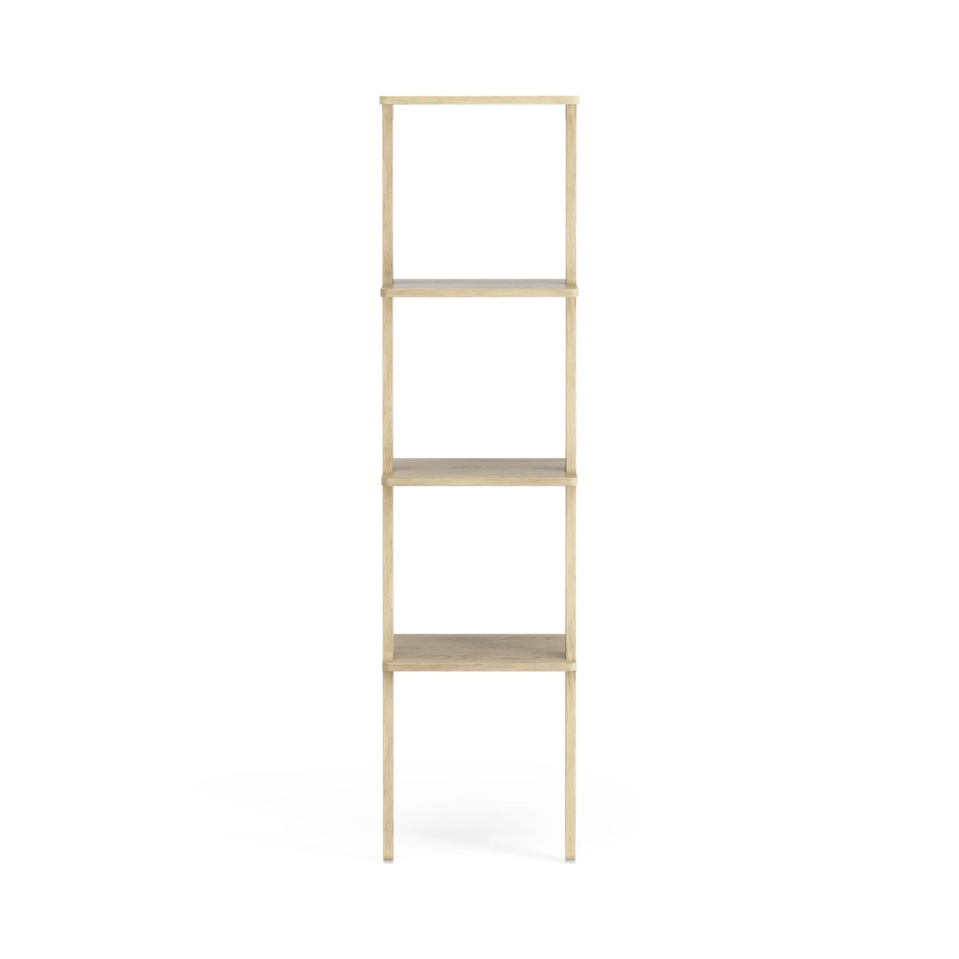 Libri hylla 4 hyllplan, Ek lackad Swedese