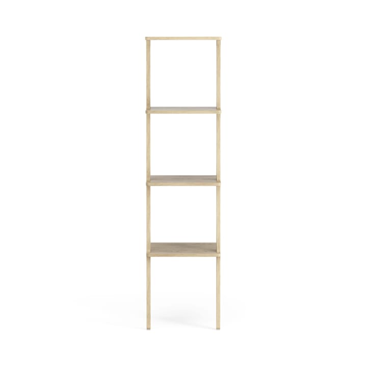 Libri hylla 4 hyllplan, Ek lackad Swedese