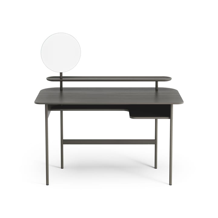 Luna skrivbord med hylla och spegel - Ek orkangrå - Swedese